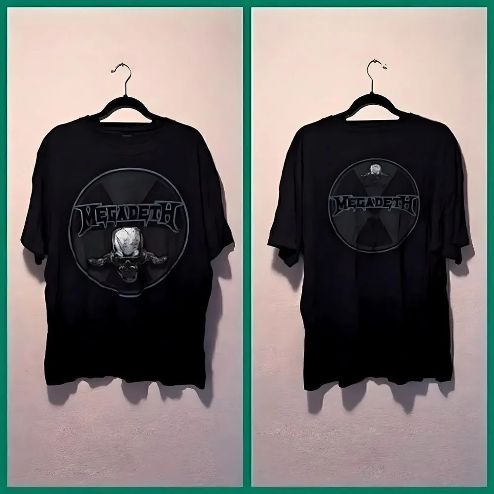*30off3*‎ MEGADETH Concert T Shirt Mens XL Double Sided Black.
